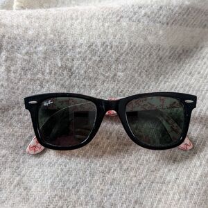 Ray-Ban Black Sunglasses with Red Accents
